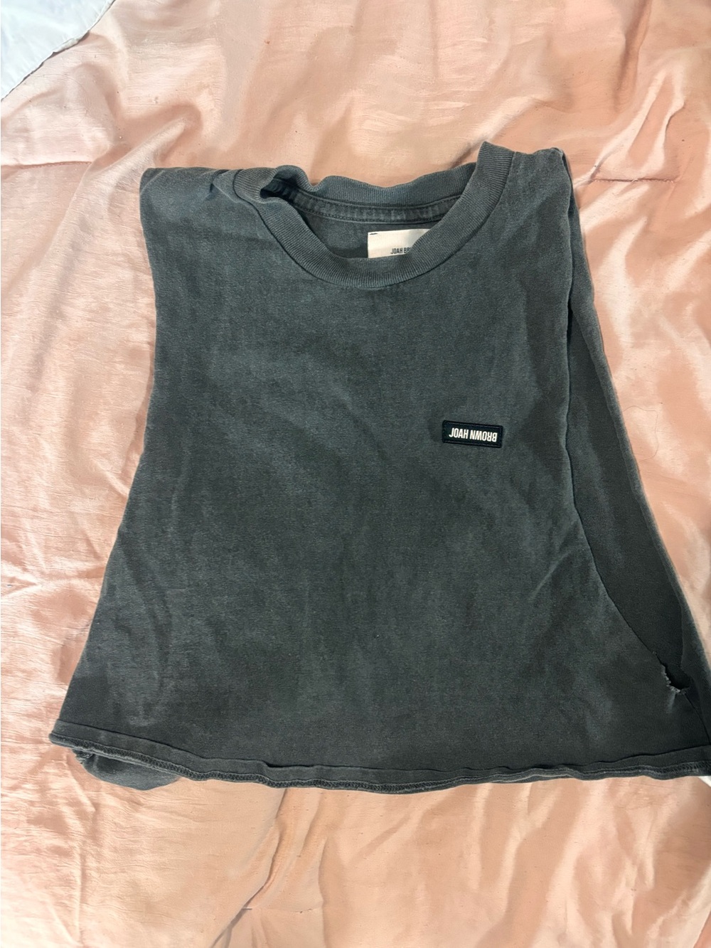 Joah Brown Charcoal Gray Sleeveless Tank Top